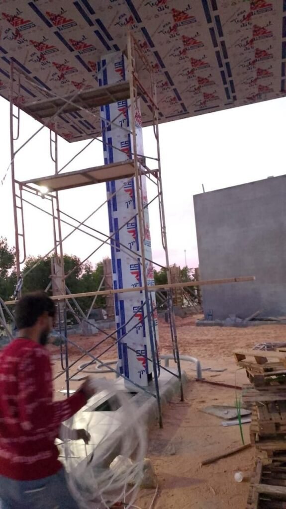 تركيب كسوة الأعمدة