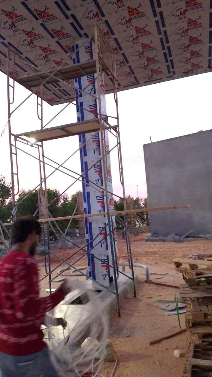 تركيب كسوة الأعمدة